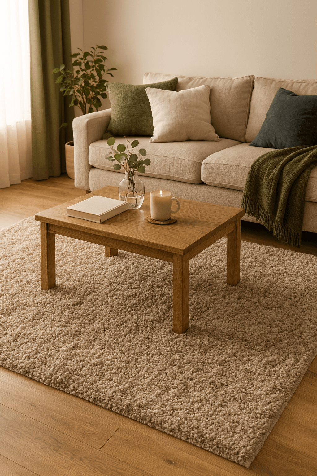 Dywan shaggy brązowy 120x170