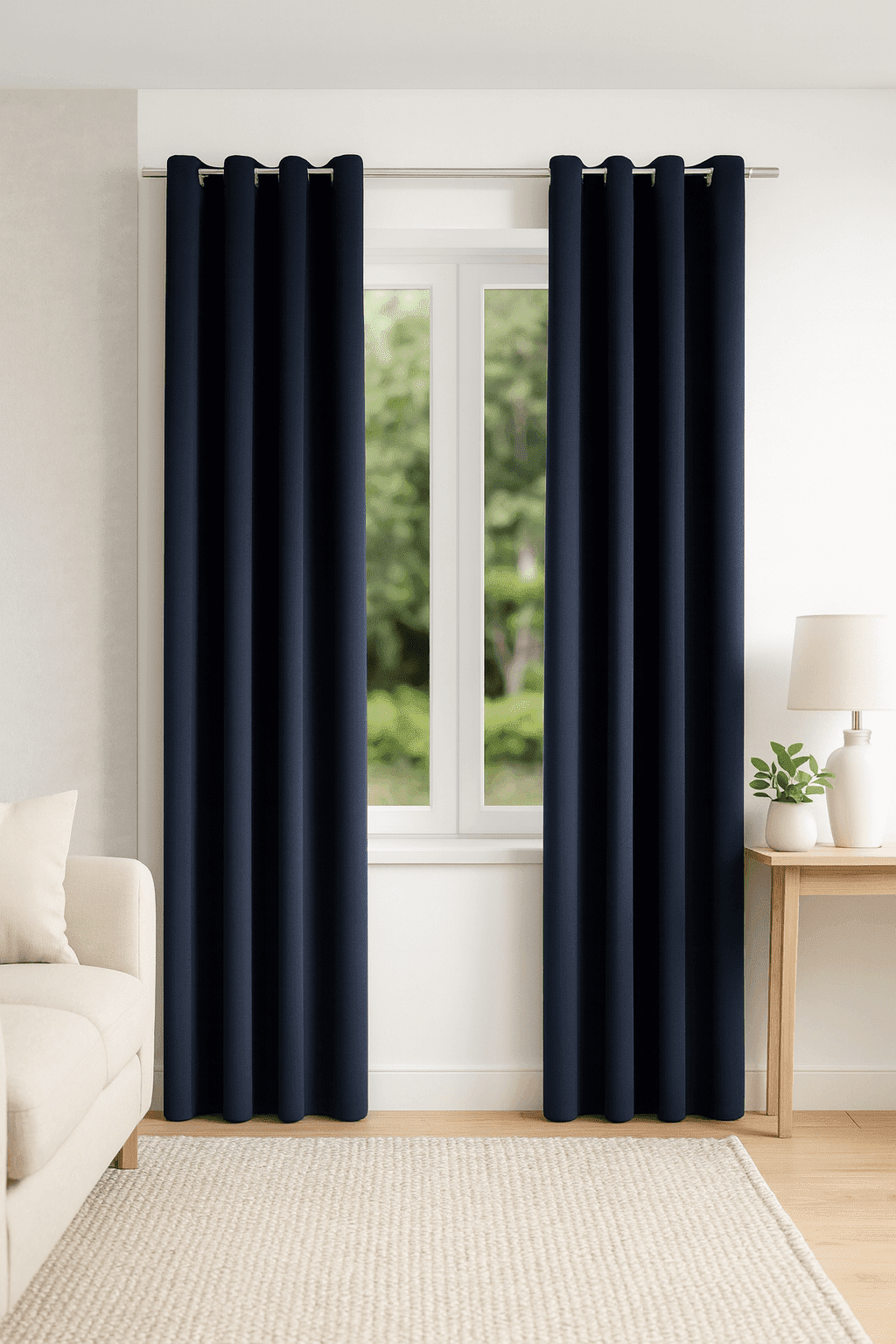 Zasłona zaciemniająca granatowa na przelotkach