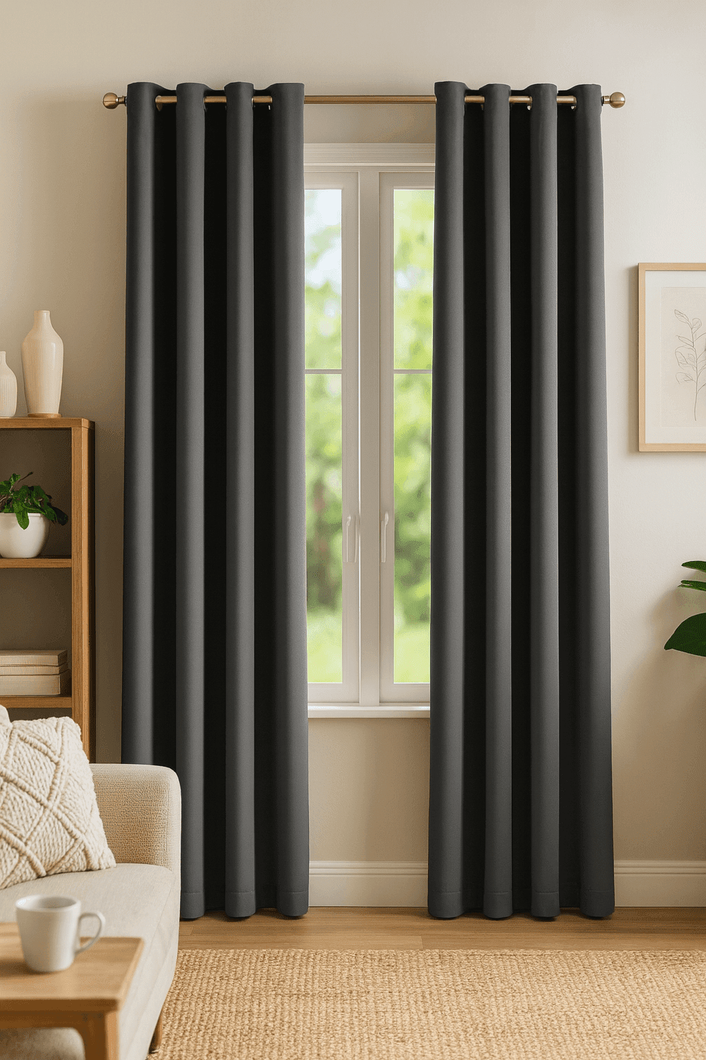 Zasłona zaciemniająca szara na przelotkach