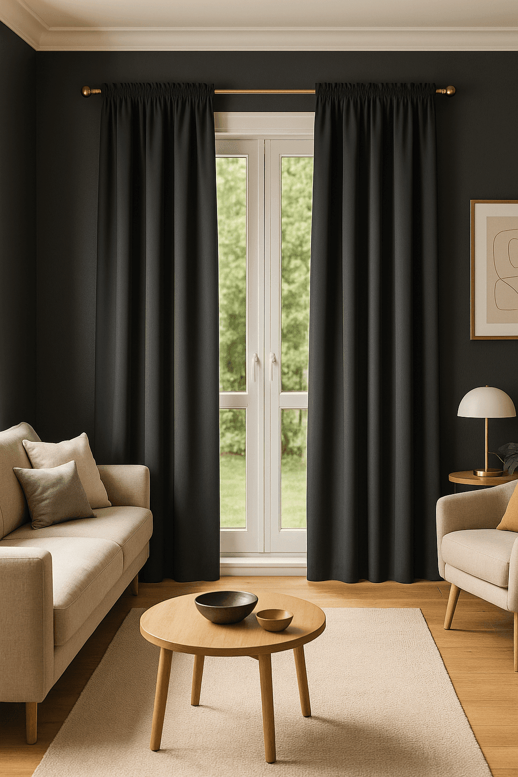 Zasłona zaciemniająca szara z taśmą 3