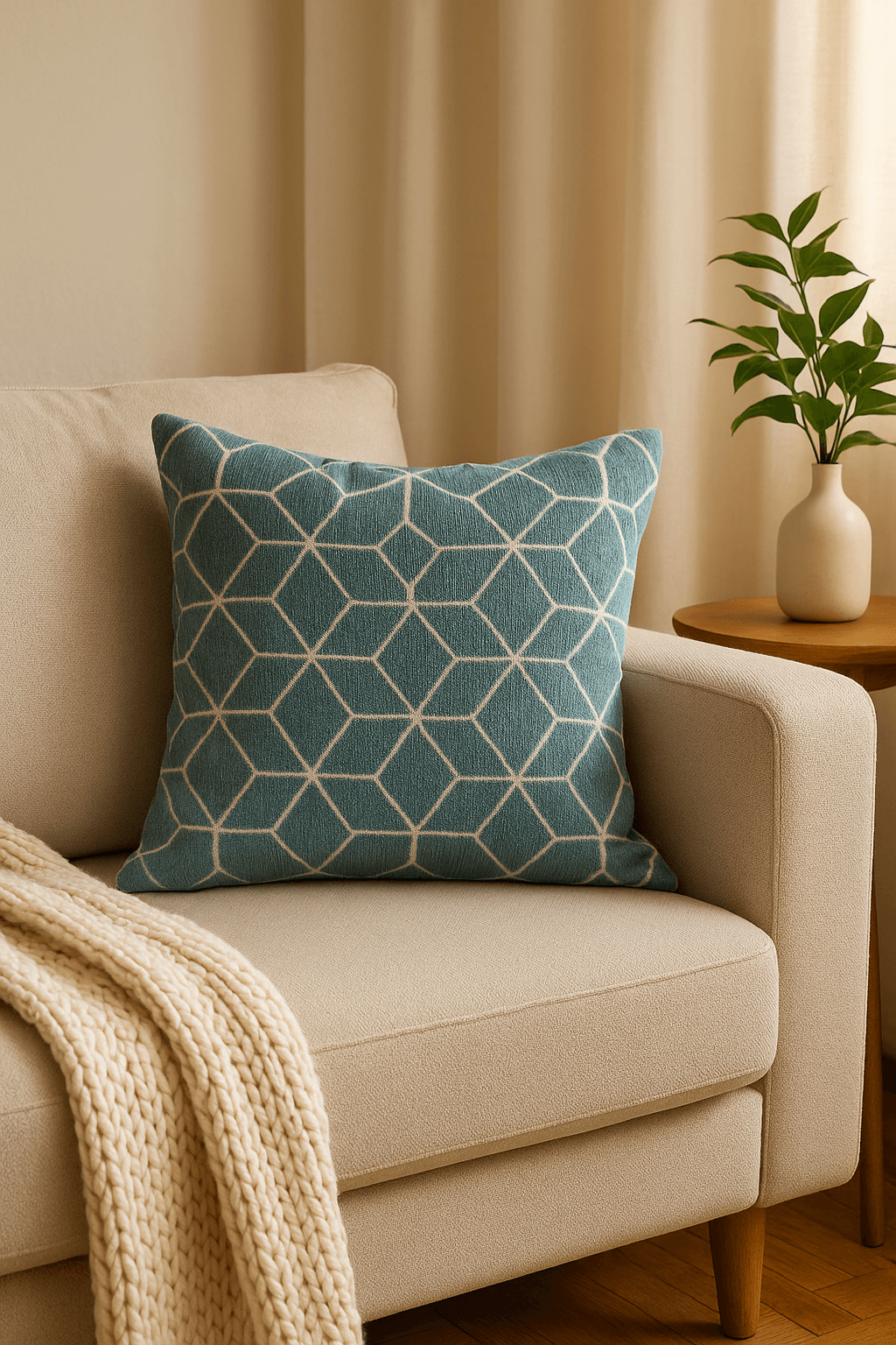 Poszewka dekoracyjna 45x45 geometryczna